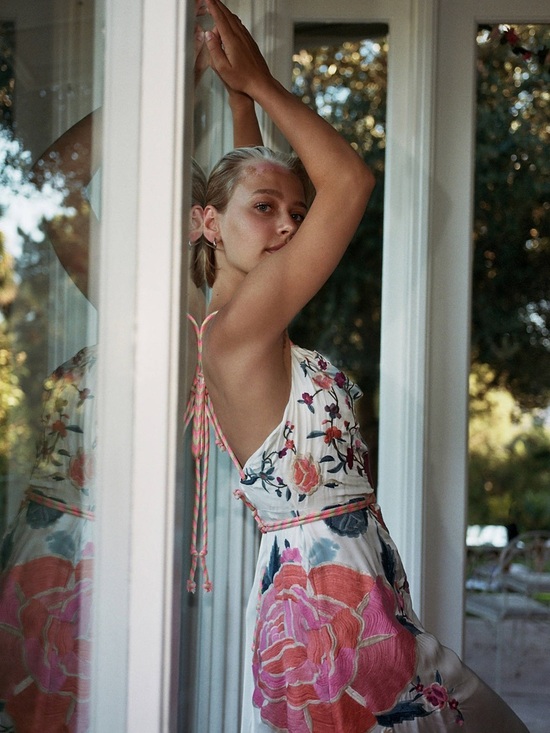 UO Jessa Belted Slip Midi Dress  small nwt - Picture 4 of 14